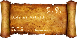 Diósi Vitold névjegykártya